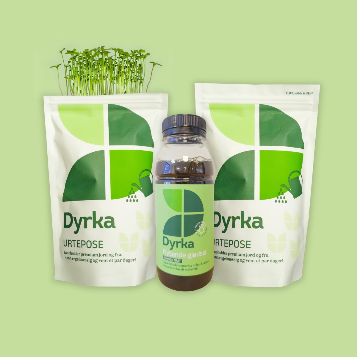 2 urteposer + 200ml flytende gjødsel